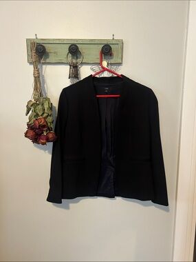 Jcrew Women's Black Open-Front Blazer Jacket